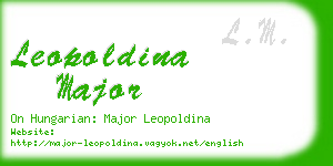 leopoldina major business card